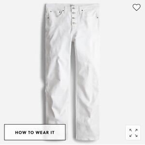 J. Crew Tall 10" vintage slim-straight jean in white*